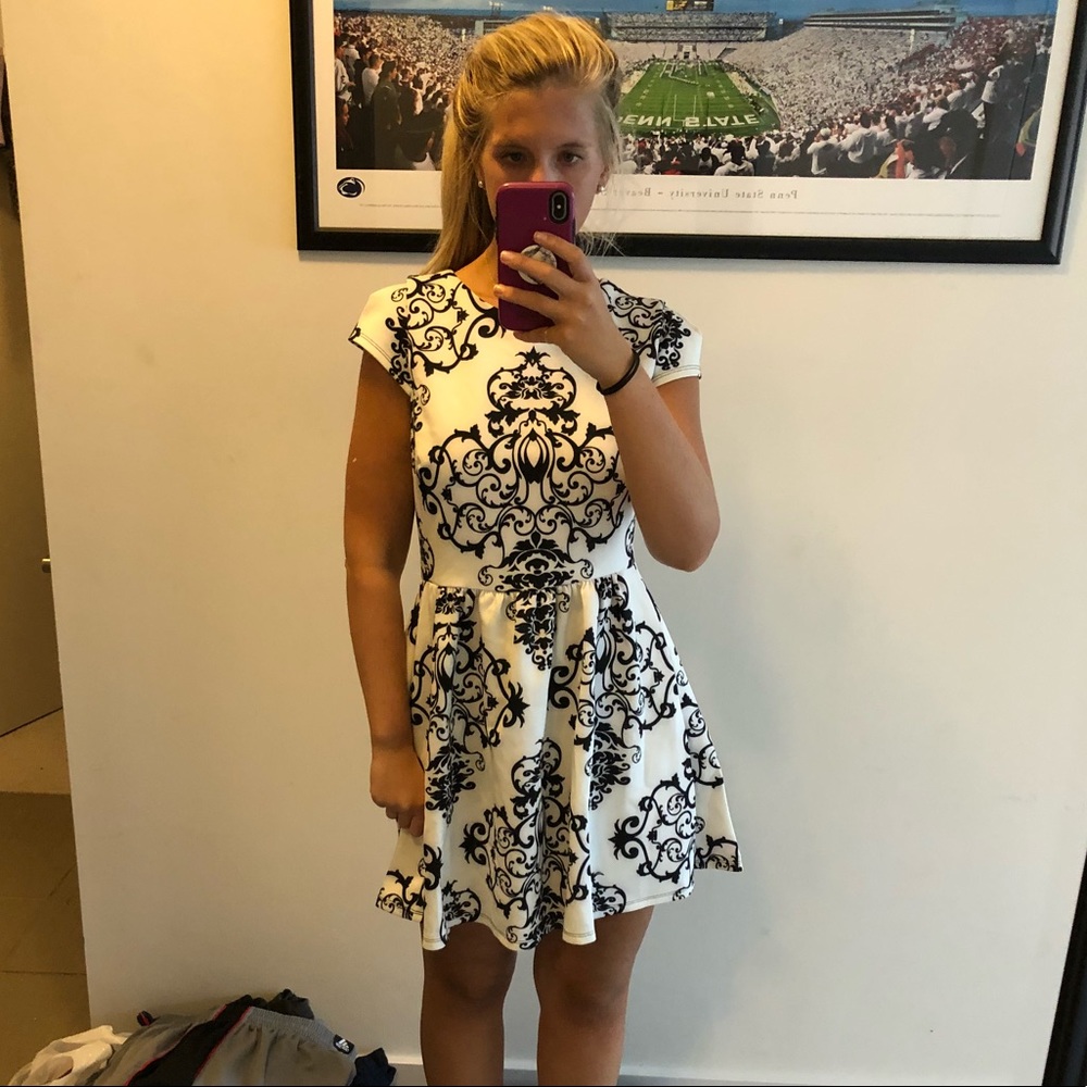 Black and white dress